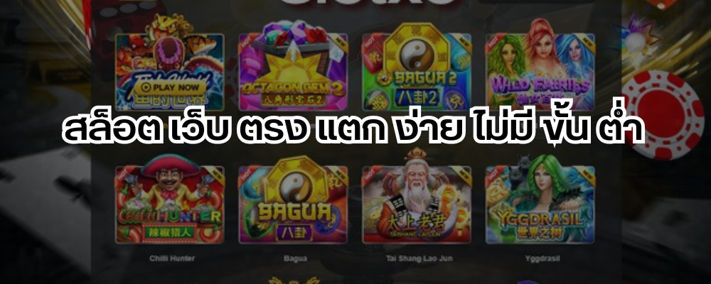 สล็อต เว็บ ตรง แตก ง่าย ไม่มี ขั้น ต่ำ